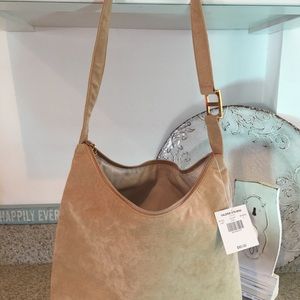 Valerie Stevens tan suede Bag